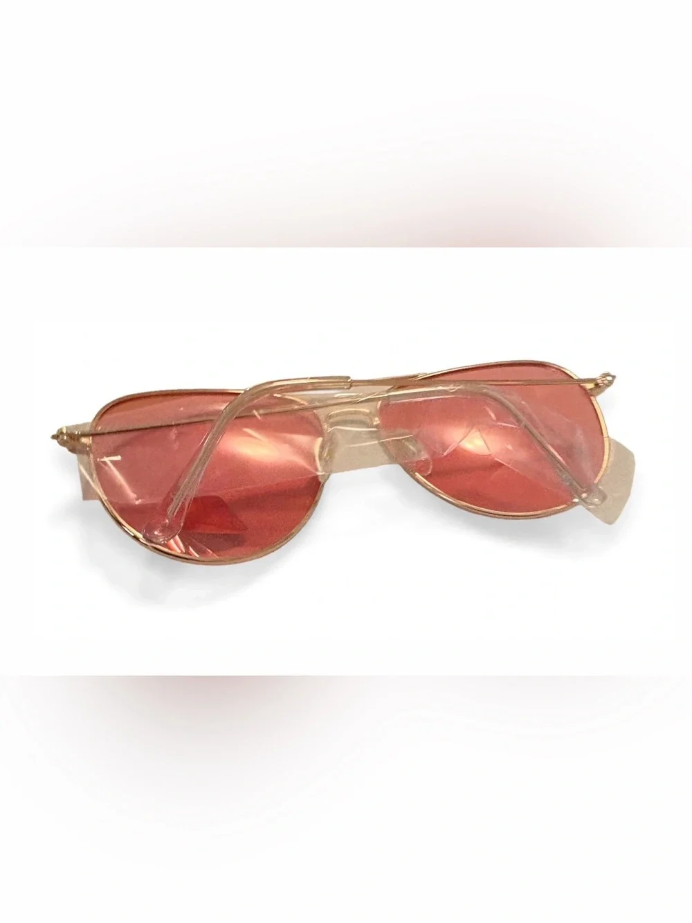 Rose Gold Aviator Sunglasses